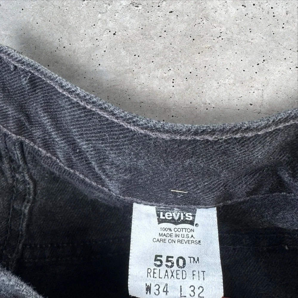Vintage Levis‎ 550 Jeans Fits 30x32 90s Black Baggy Straight Relaxed Denim